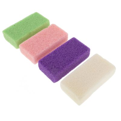 LIFKOME 4pcs Pumice Callus Dead Skin Removers Foot File Stone Callus Remover Pedicure Tools Feet Rasp Random Color