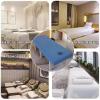 Blue,80x190cm/2.6x6.2ft,Beauty Bed Cover Thicken Cotton Massage Bed Cover with Face Hole,Washable Massage Table Cover Reusable Spa Massage Fitted Sheets with Hole Breather view 2