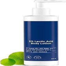 AM 5% Lactic Acid Body Lotion for Women | with 5% Lactic Acid, Aloe Vera Extract & CICA Extract | Improves Skin Texture & Reduces Appearance of Strawberry Legs | 200 ml