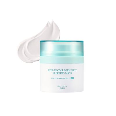 DUEM Reef-In Collagen Shot Sleeping Mask 1.69 fl oz (50ml)  3,000ppm Collagen Spicule, Overnight Wrinkle Care & 200-Hour Hydration, Korean Skincare