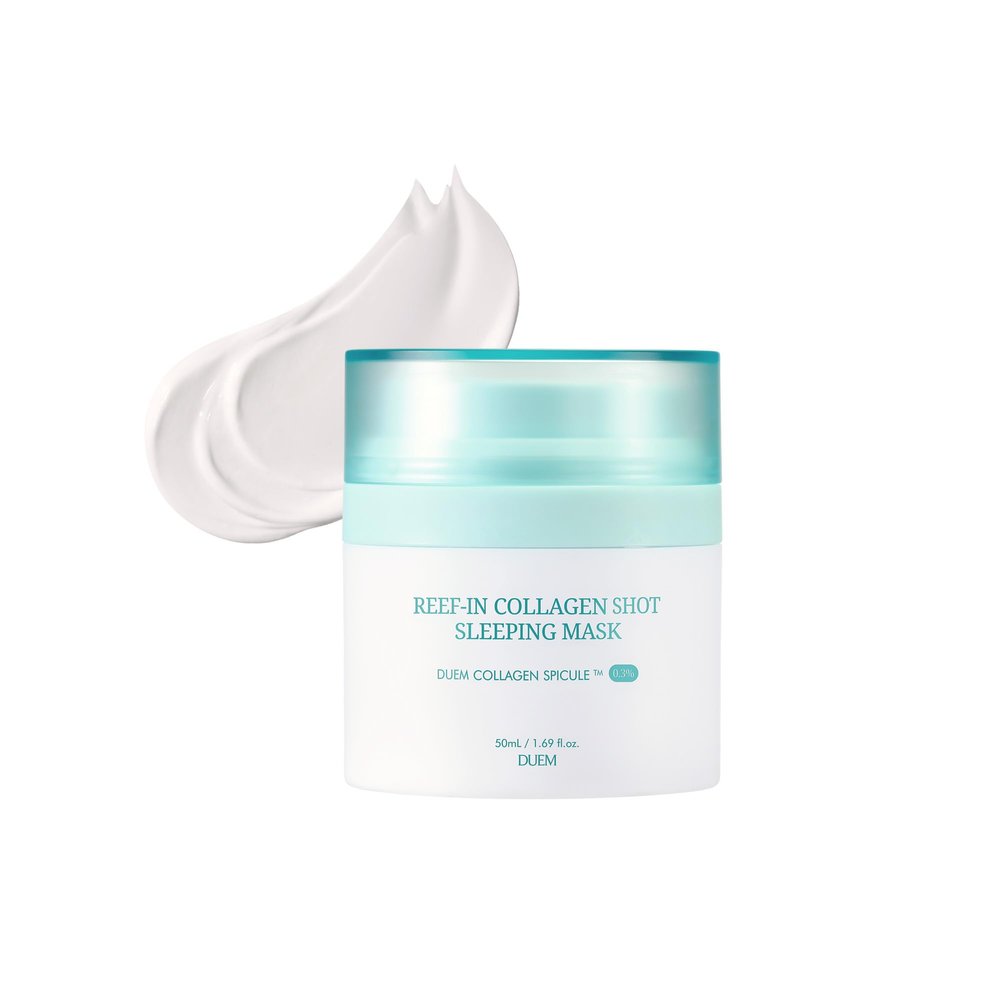 DUEM Reef-In Collagen Shot Sleeping Mask 1.69 fl oz (50ml)  3,000ppm Collagen Spicule, Overnight Wrinkle Care & 200-Hour Hydration, Korean Skincare