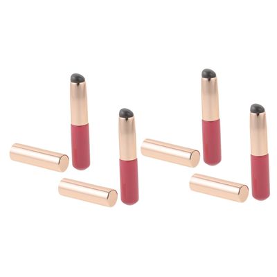 AUTSUPPL 4pcs Portable Lip Brush Concealer Lipstick Gloss Balm Applicators Silicone Makeup Tools for Women