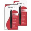 Eyebrow Tweezers Women Facial Hair, Stainless Steel Facial Hair Removal Precision Tweezer for Men & Women in Black, Slanted Tip Eyebrow Plucker for Easy Plucking, Professional Tweezers by AURAY (2) view 1