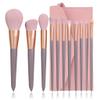 DUYHBAWRS 11 Pieces of Milk Tea Powder Makeup Brush Set Eye Shadow Brush Complete Set of Beauty Tools view 1