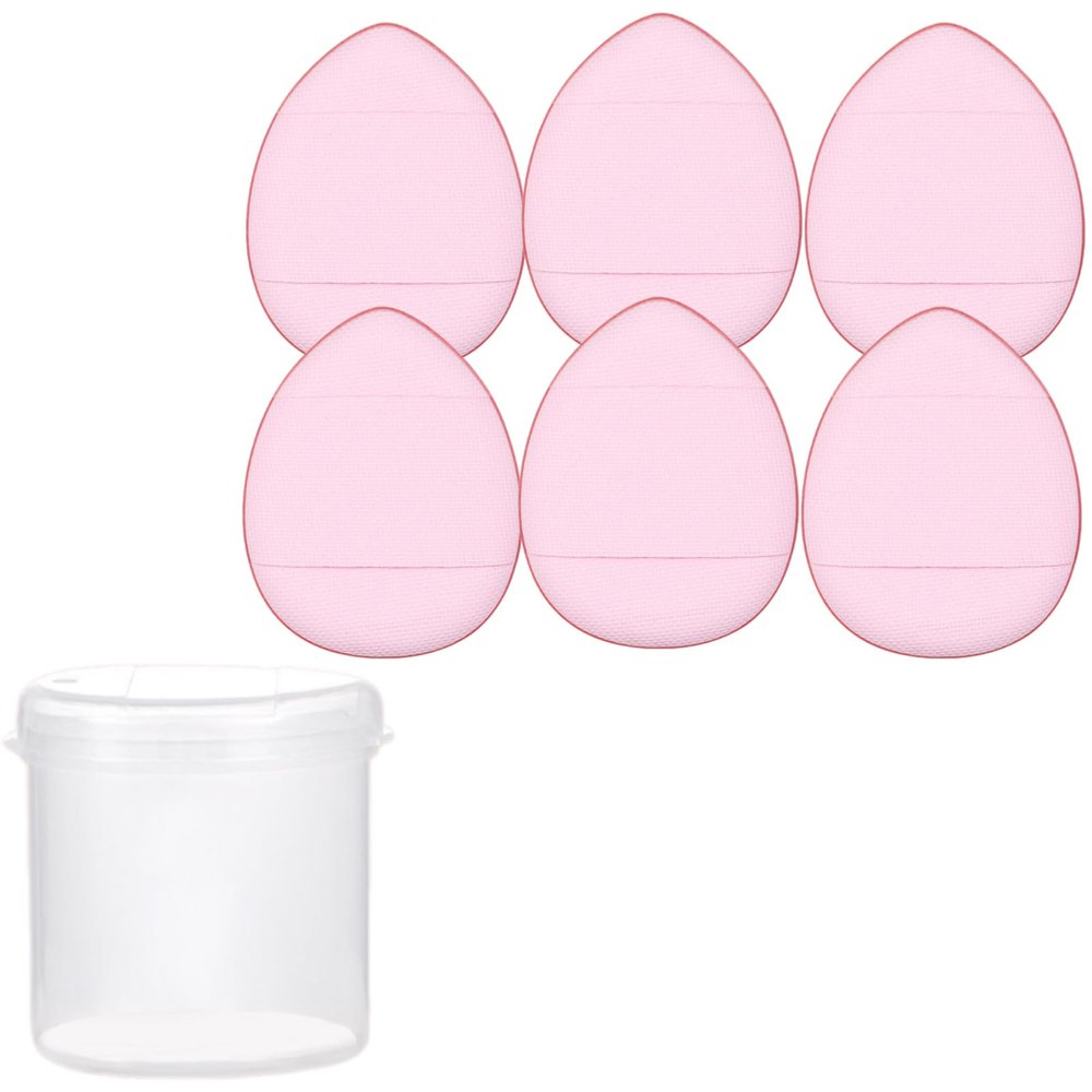 6/10x Finger Powder Puff With Finger Holder Strap Fingertip Makeup Sponge Pad For Cream Concealer Eyeshadow Makeup Tool