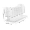 AUTSUPPL Cute Makeup Brush Storage Box Rotatable Makeup Organizer White Cosmetic Organizer Large Capacity Lid view 2