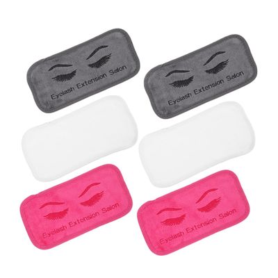 IWOWHERO 6pcs Eyelash Extension Forehead Pads Soft Comfortable Grafting Support for Lash Extension Easy to Clean Beauty Accessories in White and Gray