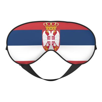 Flag of Serbia Print Eye Mask,Silk-Like Sleep Mask,Night Sleeping Mask for Men Women,for Sleep Relaxation