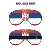 Flag of Serbia Print Eye Mask,Silk-Like Sleep Mask,Night Sleeping Mask for Men Women,for Sleep Relaxation view 2