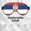 Flag of Serbia Print Eye Mask,Silk-Like Sleep Mask,Night Sleeping Mask for Men Women,for Sleep Relaxation view 3