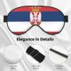 Flag of Serbia Print Eye Mask,Silk-Like Sleep Mask,Night Sleeping Mask for Men Women,for Sleep Relaxation view 4