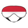 Flag of Monaco Print Eye Mask,Silk-Like Sleep Mask,Night Sleeping Mask for Men Women,for Sleep Relaxation view 1