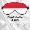 Flag of Monaco Print Eye Mask,Silk-Like Sleep Mask,Night Sleeping Mask for Men Women,for Sleep Relaxation view 3