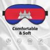 Cambodia Flag Print Eye Mask,Silk-Like Sleep Mask,Night Sleeping Mask for Men Women,for Sleep Relaxation view 3