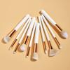 10pcs Makeup Brushes Set White Gold Cosmetic Brush Powder Foundation Blush Eyeshadow Eyebrow Fan Beauty Tools view 1