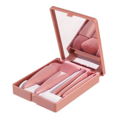 5pcs Mini Cosmetic Brushes Sets Translucent Boxed Blusher Face Powder Brush Makeup Easy to Carry Make Up Tools