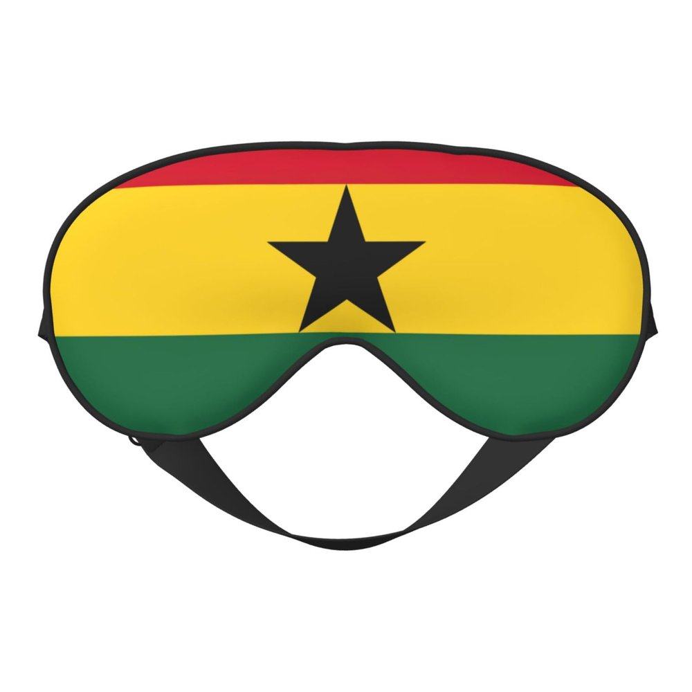 Flag of Ghana Print Eye Mask,Silk-Like Sleep Mask,Night Sleeping Mask for Men Women,for Sleep Relaxation