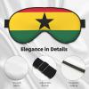 Flag of Ghana Print Eye Mask,Silk-Like Sleep Mask,Night Sleeping Mask for Men Women,for Sleep Relaxation view 4