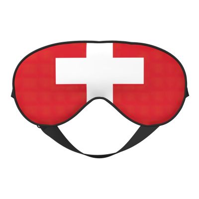 Swiss Flag Print Eye Mask,Silk-Like Sleep Mask,Night Sleeping Mask for Men Women,for Sleep Relaxation