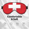 Swiss Flag Print Eye Mask,Silk-Like Sleep Mask,Night Sleeping Mask for Men Women,for Sleep Relaxation view 3