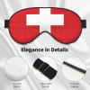 Swiss Flag Print Eye Mask,Silk-Like Sleep Mask,Night Sleeping Mask for Men Women,for Sleep Relaxation view 4