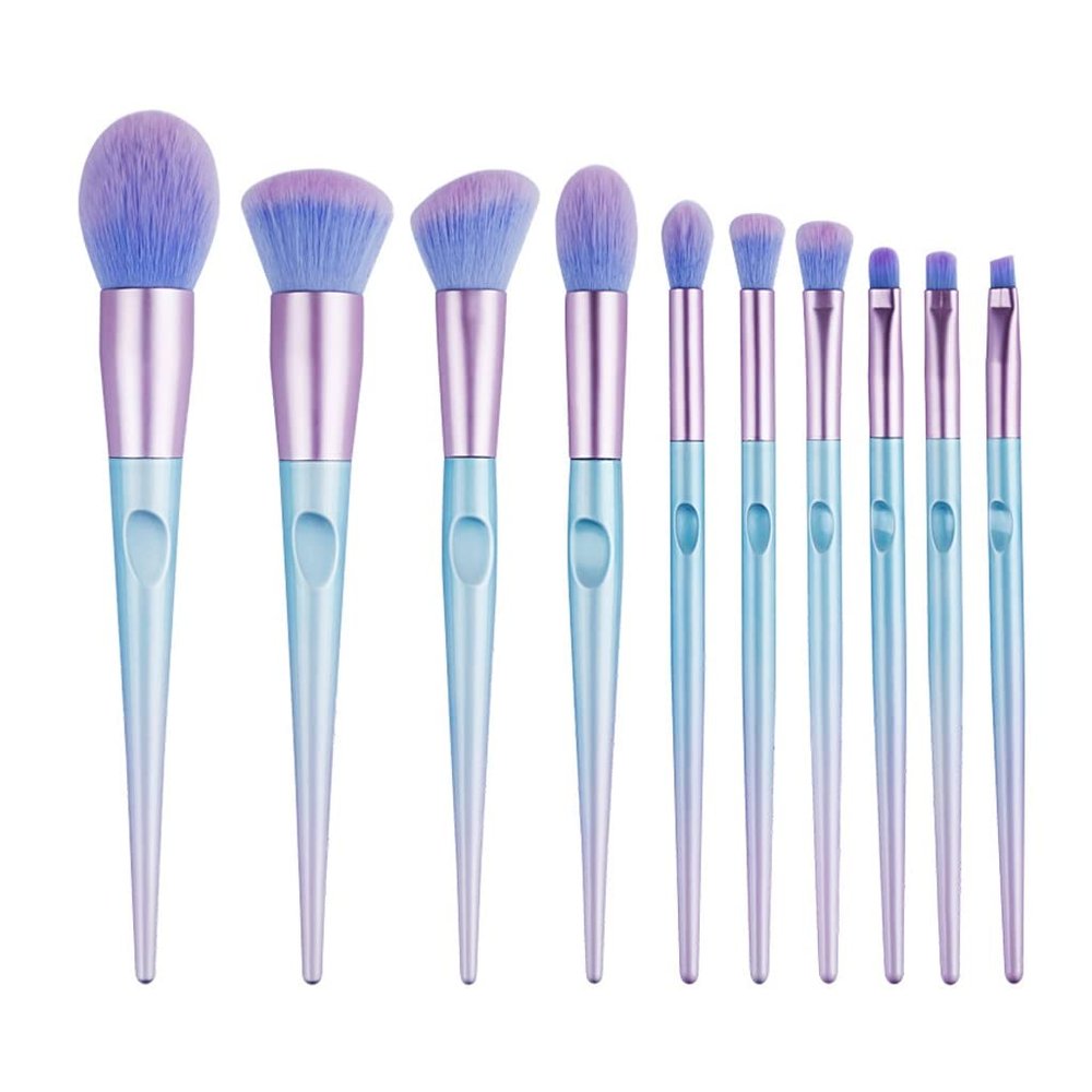 10Pcs Makeup Brushes Set Eyeliner Eye Shadow Powder Blush Brush Cosmetic Makeup Tools