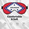 Arkansas State Flag Print Eye Mask,Silk-Like Sleep Mask,Night Sleeping Mask for Men Women,for Sleep Relaxation view 3