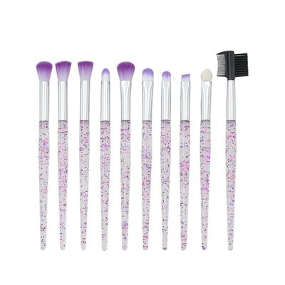 10pcs Eye Brushes Set Eyeliner Eyebrow Eyeshadow Makeup Cosmetic Beauty Tools(D)