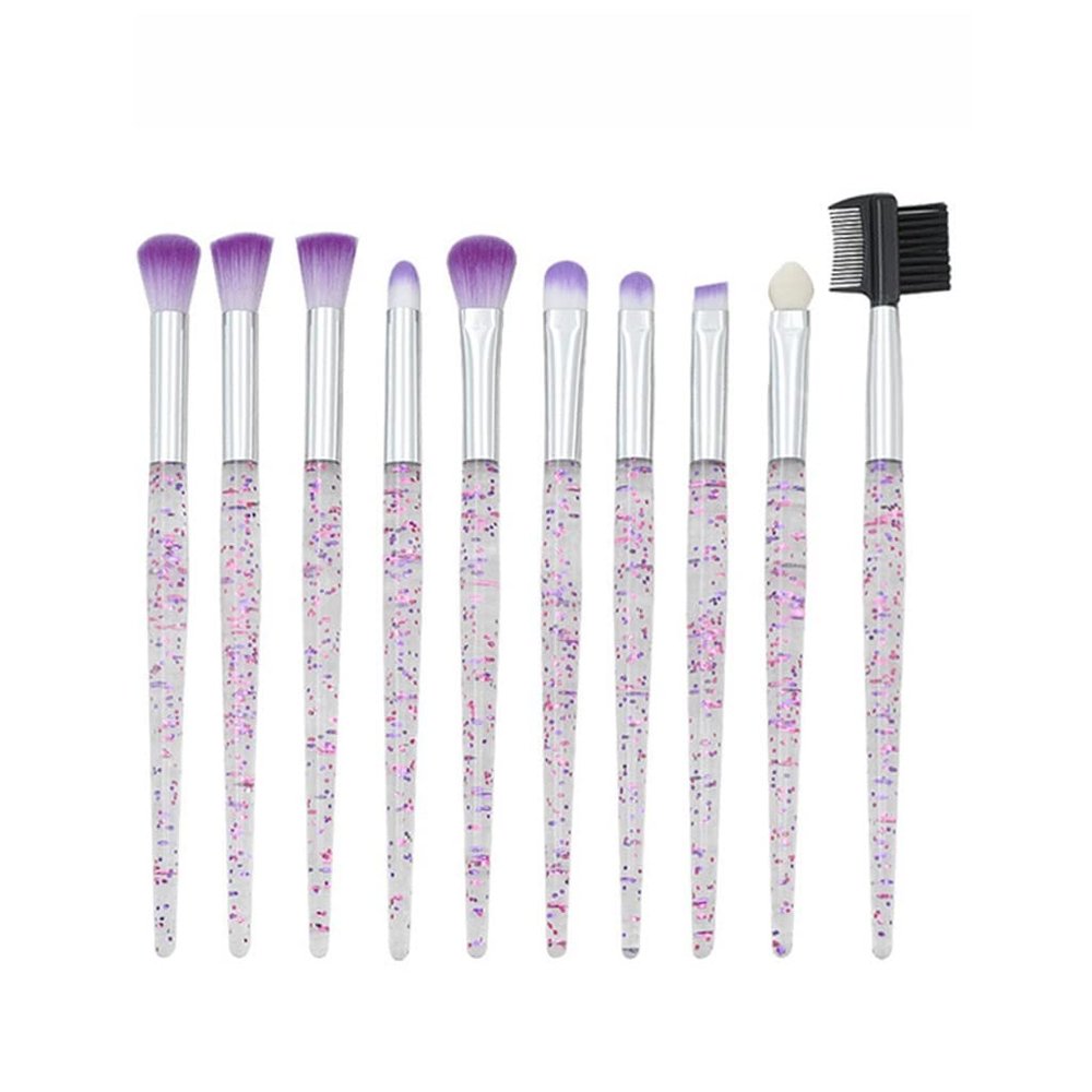 10pcs Eye Brushes Set Eyeliner Eyebrow Eyeshadow Makeup Cosmetic Beauty Tools(D)