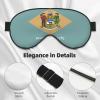 Flag of Delaware Print Eye Mask,Silk-Like Sleep Mask,Night Sleeping Mask for Men Women,for Sleep Relaxation view 4
