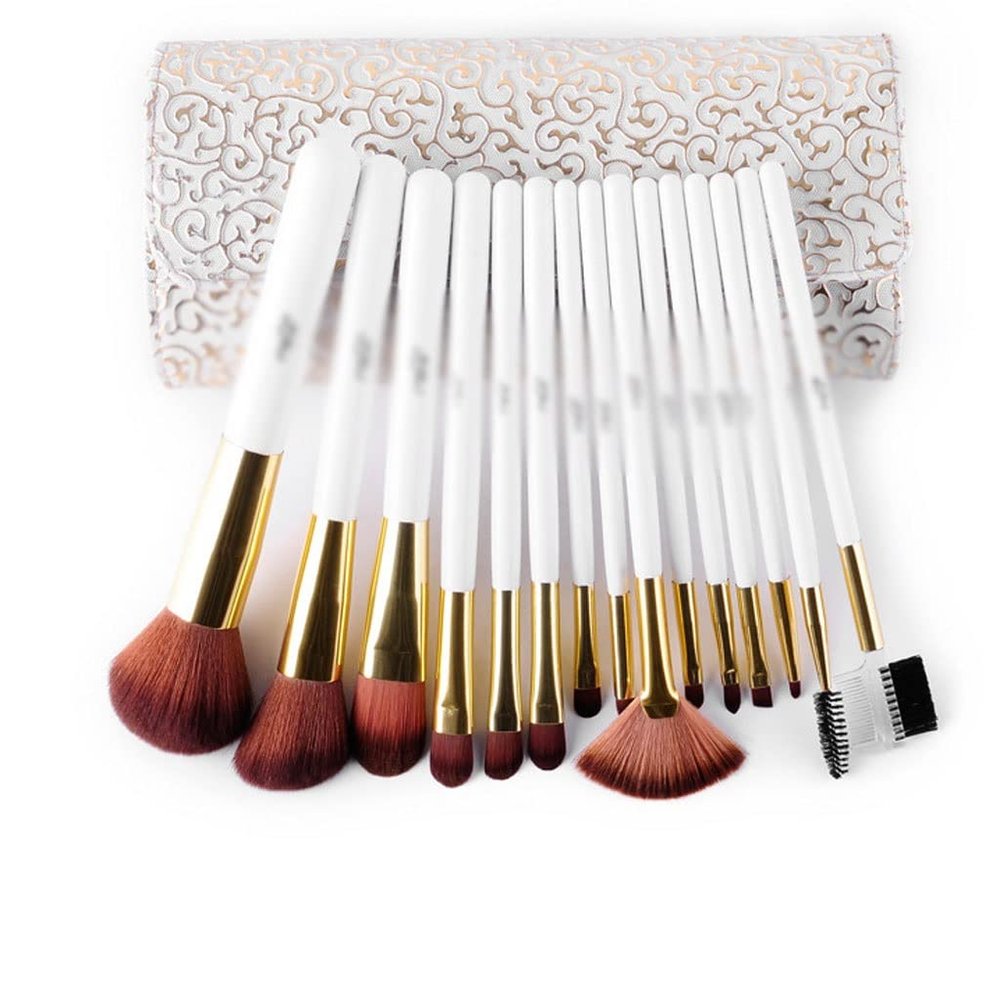 15 Makeup Brushes Set Full Set Of Makeup Tools White Makeup Tools