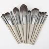 12 Makeup Brush Set Full Set Of Wooden Handle Loose Powder Brush Beauty Tools view 2