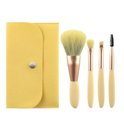 4pcs Makeup Brushes Set Travel Tool Make Up Brush Mini Blendidng Cosmetics(D)