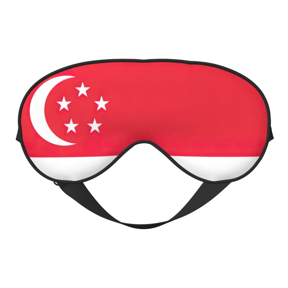 Singapore Flag Print Eye Mask,Silk-Like Sleep Mask,Night Sleeping Mask for Men Women,for Sleep Relaxation