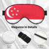 Singapore Flag Print Eye Mask,Silk-Like Sleep Mask,Night Sleeping Mask for Men Women,for Sleep Relaxation view 4
