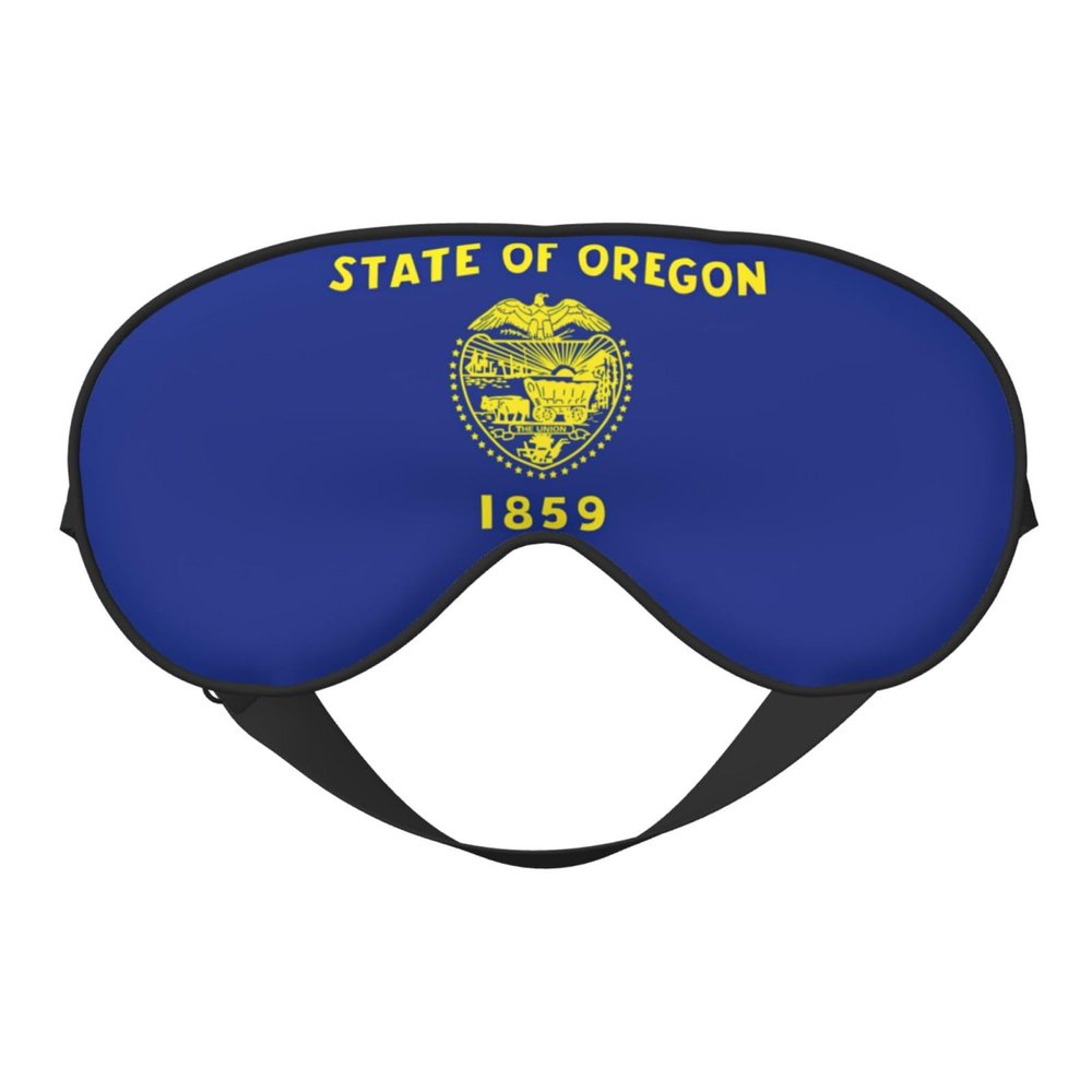 Oregon State Flag Print Eye Mask,Silk-Like Sleep Mask,Night Sleeping Mask for Men Women,for Sleep Relaxation