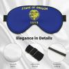 Oregon State Flag Print Eye Mask,Silk-Like Sleep Mask,Night Sleeping Mask for Men Women,for Sleep Relaxation view 4
