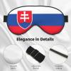 Flag of Slovakia Print Eye Mask,Silk-Like Sleep Mask,Night Sleeping Mask for Men Women,for Sleep Relaxation view 4