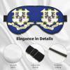 Connecticut State Flag Print Eye Mask,Silk-Like Sleep Mask,Night Sleeping Mask for Men Women,for Sleep Relaxation view 4
