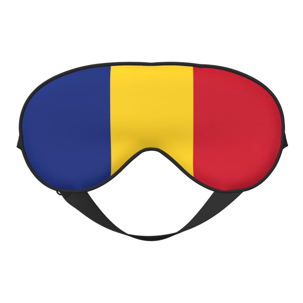 Flag of Romania Print Eye Mask,Silk-Like Sleep Mask,Night Sleeping Mask for Men Women,for Sleep Relaxation