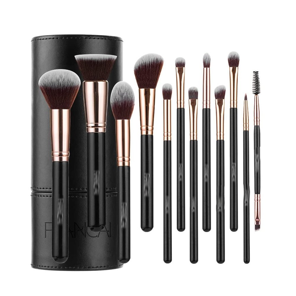 12pcs Makeup Brushes Set Professional Synthetic Hair Foundation Powder Eyeshadow Make Up Brush