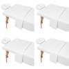 4 Sets Microfiber Massage Table Sheets Set 3 Piece Set Includes Premium Massage Table Cover Fitted Sheet and Fitted Face Rest Cover (White) view 1