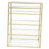 Healvian Multilayer Makeup Organizer with Trim Design Multifunctional Desktop Storage Rack for Lipsticks Pressed Powders and Eye Shadows Elegant Cosmetic Display for Bedroom and Vanity Use view 1