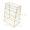 Healvian Multilayer Makeup Organizer with Trim Design Multifunctional Desktop Storage Rack for Lipsticks Pressed Powders and Eye Shadows Elegant Cosmetic Display for Bedroom and Vanity Use view 3