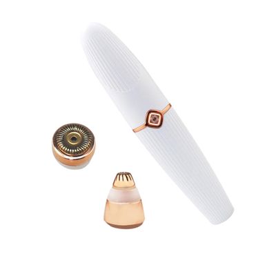 FOYTOKI 1pc Remover for Women Multi-Function Trimmer for Eyebrows USB Rechargeable Compact and Hair Removal Tool White