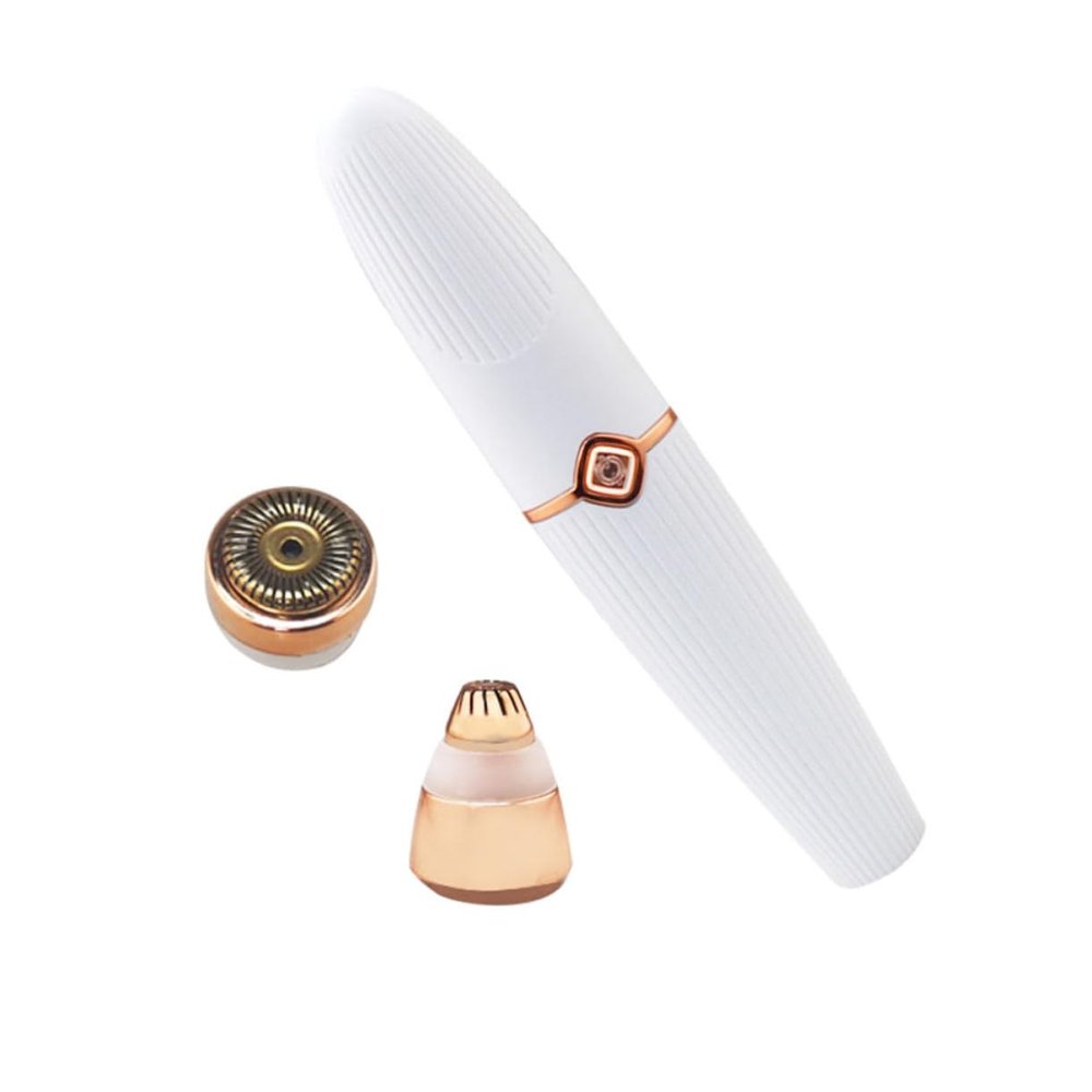 FOYTOKI 1pc Remover for Women Multi-Function Trimmer for Eyebrows USB Rechargeable Compact and Hair Removal Tool White