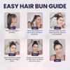 Andlane French Hair Bun Maker - Easy Donut and Bun makers for Women's hair Quick Updos - Snap-and-Roll Perfect Tool for Kids and Twist Tool Clip (Brown - Pack of 2) view 3