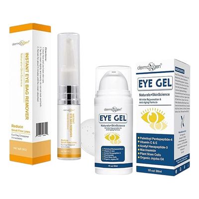 Eye Gel with Plant Stem Cells & Peptide Complex for Under & Around Eyes  Reduces Puffiness, Dark Circles & Fine Lines  With Matrixyl 3000 & Arginine for a Smoother, Refreshed Look for Men & Women.