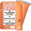 HAPPY CURVES Smoothie 2.0 Bikini Trimmer - Electric Razor for Women, Waterproof Hair Groomer with Adjustable Guards, Personal Shaver for Pubic Hair, Ladies Intimate Shaver and Body Trimmer (Mango) view 1