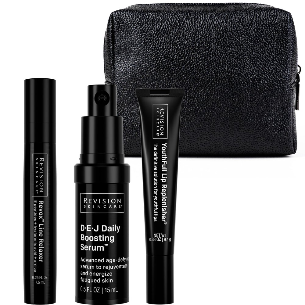 Revision Skincare Injection Perfection Regimen, Enhances Neurotoxin & Filler Results, Reduces Fine Lines & Wrinkles, Boosts Skin Firmness & Radiance, Hydrates Lips, 3-Step Anti-Aging Treatment